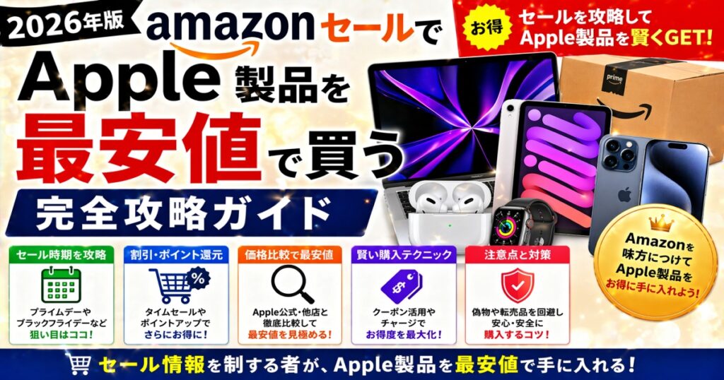 AmazonセールでApple製品を最安値で買う完全攻略ガイド2026年版