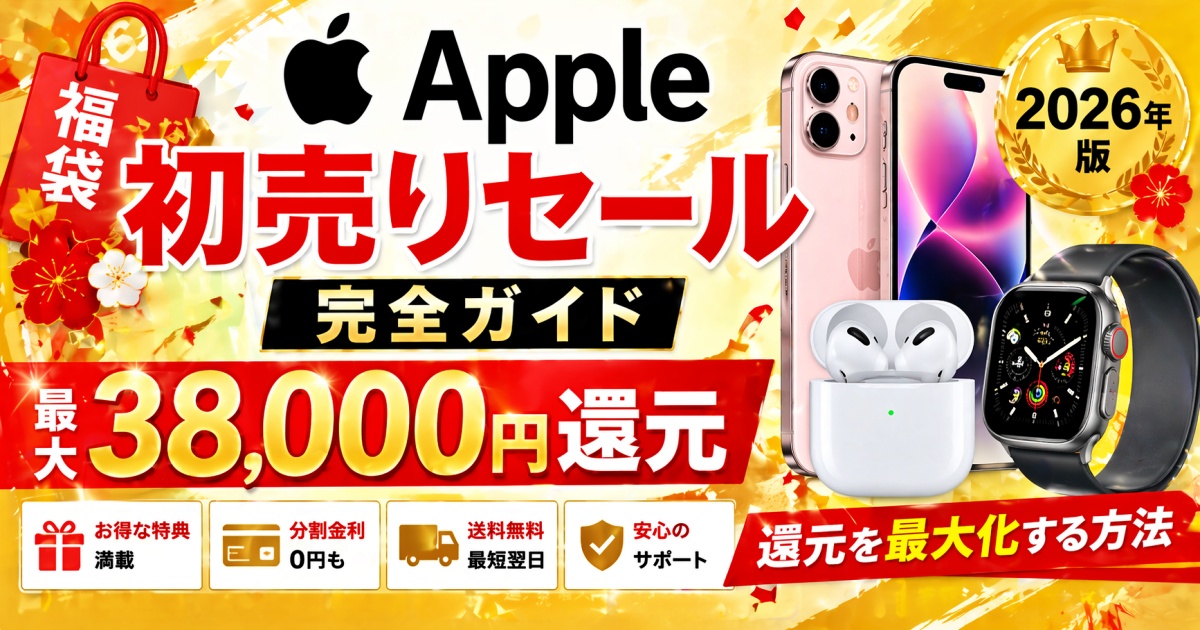 Apple初売りセール完全ガイド：最大38,000円還元を最大限活用する方法