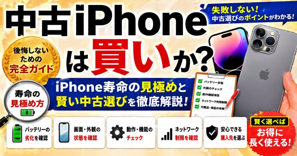 中古iPhoneは買いか？iPhone寿命の見極めと賢い中古選び完全ガイド